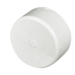 PVC/BNQ Cap - 4" - Hub - White