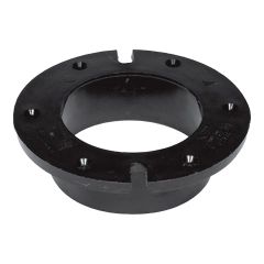 ABS DWV Closet Flange - 4" x 4" - Hub - Black