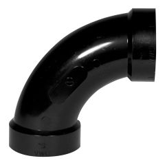 ABS DWV 45˚ Elbow - 4" - Hub - Black