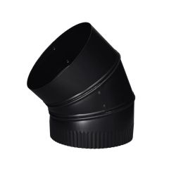 45° Black Matt Adjustable Elbow - 24 Ga - 7"