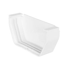 Gutter End Cap - Vinyl - Contemporary Style - White