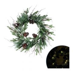 24 "Illuminated Pine Wreath