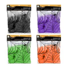 Colorful Spider Web with 4 Spiders - 2 oz (sold individually)