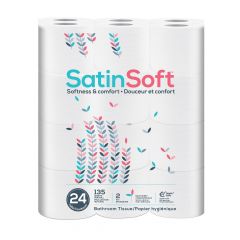 Satin Soft Toilet Paper - 24 Rolls