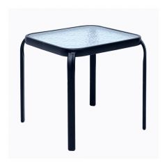 Miamar Side Table with Tempered Glass
