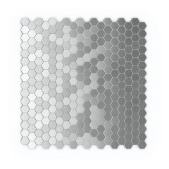 3X Faster Peel and Stick tile HEXAGONIA S2- Metal - 11.48 x 11.89 x 0.2 in