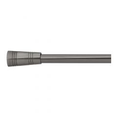 Extensible Metal Curtain Rod Set 28"-48" - Gunmetal Trumpet