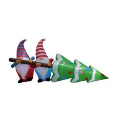 Gnomes Carrying a Christmas Tree 8'