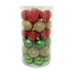Gold/Red/Green Shatterproof Ornament (37)