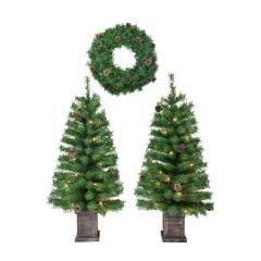 Tree and Wreath Porch Set - 3 pieces