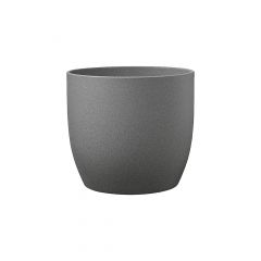 Basel Fashion Pot - Stone Effect Dark Grey - 5.5″