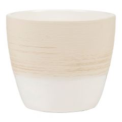 Ceramic Cover Pot - Vanilla Cream - 16 cm