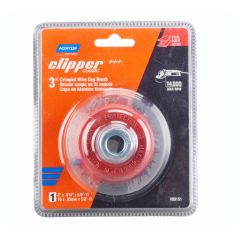 Clipper Classic Crimp Wire Cup Brush Carbon - 3'' x .014'' x 5/8'' - 14,000 RPM