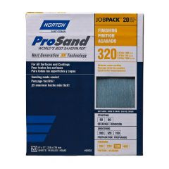 Norton ProSand Fine Grit Sandpaper Sheet - 11" x 9" - Gr. 120 - 3/pck