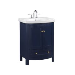 Vanity and Sink - Bellina - Blue - 2 Doors/1 Drawer - 24.6" x 34"