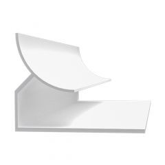 PVC Cove Style Inside Corner for Trusscore Wall&CeilingBoard Panel - White - 10'