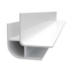PVC Outside Rounded Corner for Trusscore Wall&CeilingBoard Panel - White - 10'