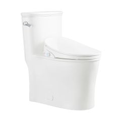 1-piece Dual Flush Volta Combo Elongated Bowl Toilet and Smart Bidet Seat - White