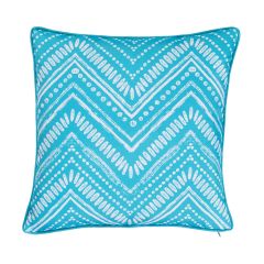 Outdoor Cushion - Printed Turquoise - 18" x 18"