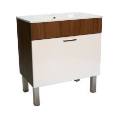 Meuble-lavabo, Mirage, 1 tiroir, blanc bois, 30" x 30"