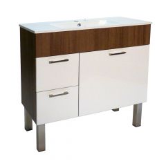 Vanity and Sink - Mirage - 2 Drawers - White Wood - 36" x 30"