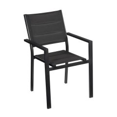 Aluminum and Textilene Chair - Black