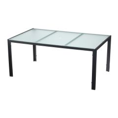 Dining Table - Rectangular - Frosted Glass - 66" x 40" x 29"