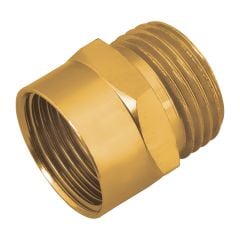 3/4" Brass Coloured Aluminum Hose Connector