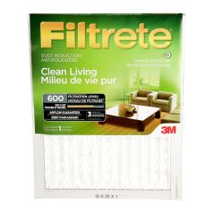 Filtrete Clean Living Dust Reduction Filter, MPR 600, 16 in x 20 in x 1 in