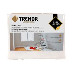 Drop Cloth - 2-Layer Leak Resistant - Indoor/Outdoor - All Purpose - 5' X 14'