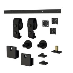 Track and Hardware for Wall Mounted Bifold Door - Black