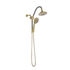 Hand Shower and Shower Head Kit - Symphony 022 Retrofit - Matte Gold - 10 Pieces