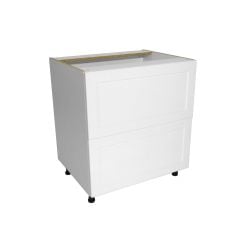 Base Cabinet - 2 Drawers - Shaker - White  - 30" x 34 3/4" x 24"