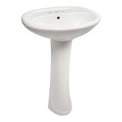Pedestal Sink - Porcelain - White
