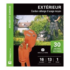 Outdoor Extension Cord Outlet - 13 A - 16 gauges - 30 m