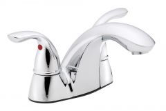 Cosmos Bathroom Sink Faucet - 2 Handles - Polished Chrome - 4" Centerset
