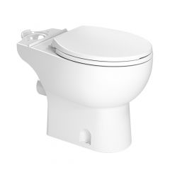SANIFLO Round Bowl - Vitrified Porcelain – White L 17.75 x H 17.5 x D 26.75 in