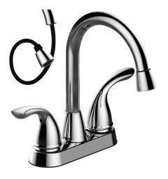 Versa Bathroom Sink Faucet - 2 Handles - Polished Chrome - 4" Centerset