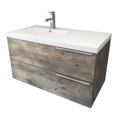 Vanity and Sink - Evolution - 2 Drawers - Concrete Finish - 30"