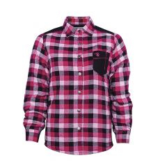 Padded Plaid Shirt - Raspberry - Extra Small