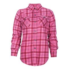 Plaid Fleece Shirt - Raspberry - Size X-large