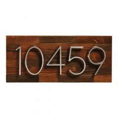 Rustic wood address plate