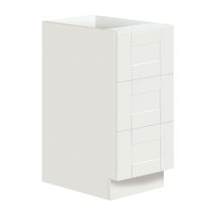 3- Drawer Base Cabinet - 15" x 34 1/2" x 24" - White