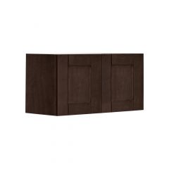 2-Door Wall Cabinet - 30" x 15" x 12" - Chocolate