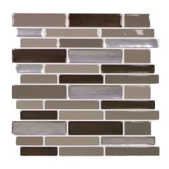 Adhesive Wall Tile - 12" x 12" - Brown - 4/Pack
