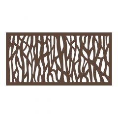 Panneau décoratif Sprig, 0,3" x 4' x 2', brun noyer