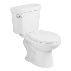 Toilette cuvette ronde Lisa, 2 pièces, chasse simple, 4,8 l, blanc