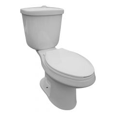 Toilette, ADA, 2 pièces, cuvette allongée, double chasse, 4 l/6 l, blanc