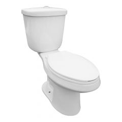 Toilette cuvette allongée ADA, 2 pièces, double chasse, 4 l/6 l, blanc