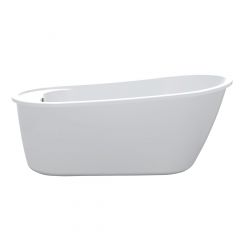 Freestanding Bathtub - Diva - 60 5/8" × 32" - High-Gloss Acrylic - White